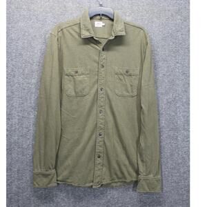 Faherty MensLarge  LS Knit Seasons Shirt in Coastal Sage Green MKC0086